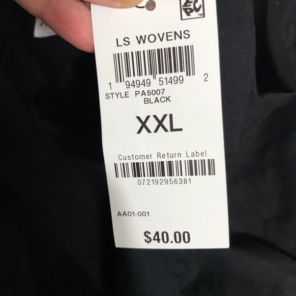 End Now This black long sleeve dress shirt size XXL.Pit to pit approx:  27 inc - Picture 5 of 7